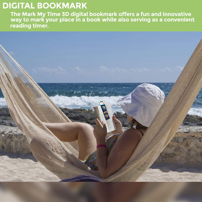 Mark-My-Time - Digital Bookmark - Mark My Time Reading Timer and Bookmark for Kids, Cool Bookmarks and Reading Incentives, Christmas Gift & Stocking Stuffer for Book Lovers - 3D Owls - Image 4